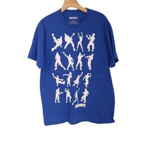 Fortnite Dance T-Shirt Size Large Moves Battle Men's‎ Royale FORTNITE Blue